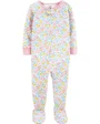 Carter's Pijama cu fermoar si flori foto