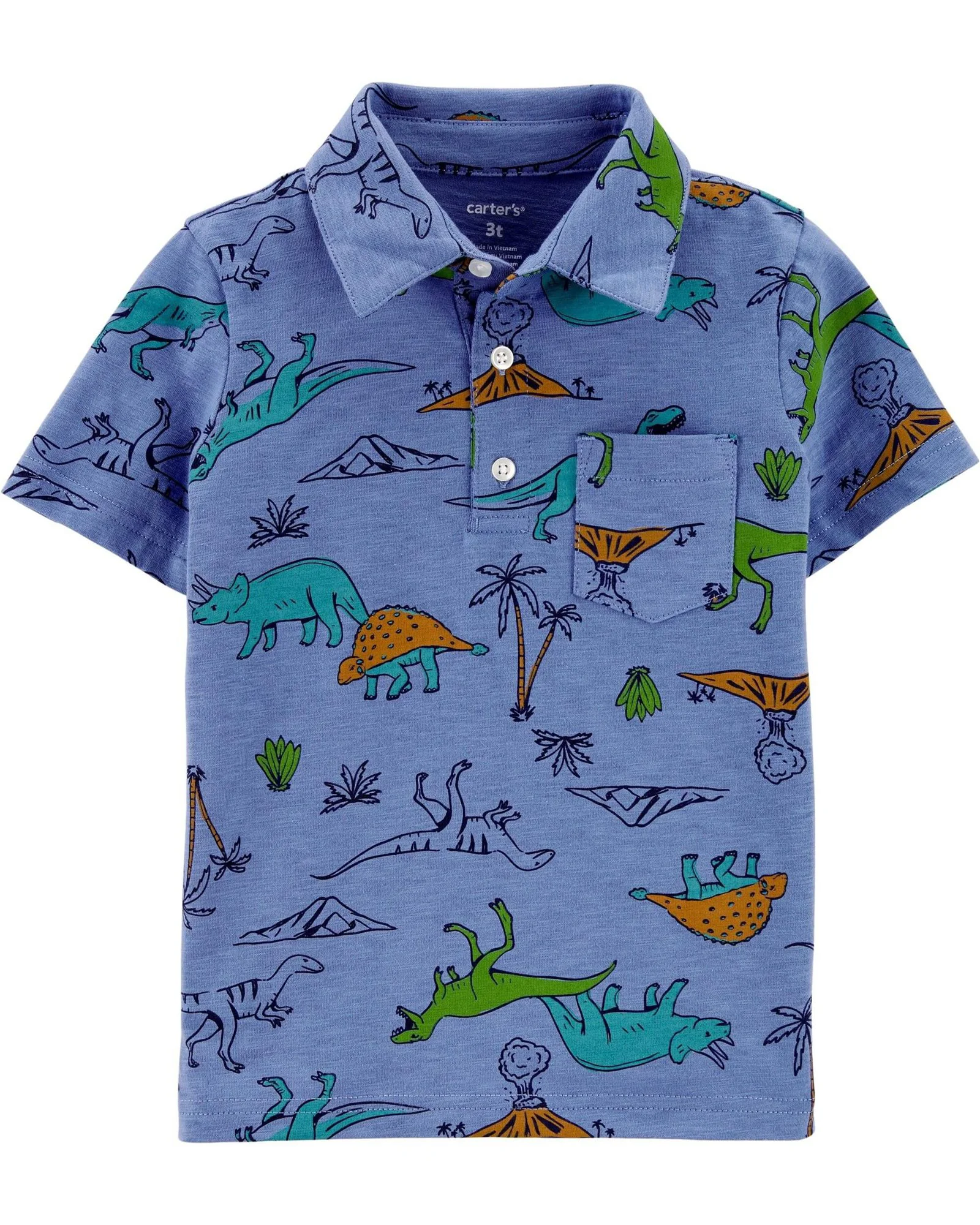 Carter's Tricou tip polo Dinozauri foto