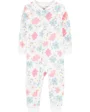Carter's Pijama alba cu flori 100% Bumbac Organic foto