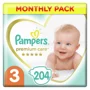 Scutece Pampers Premium Care 3 XXL Box (6-10 kg), 204 buc. foto