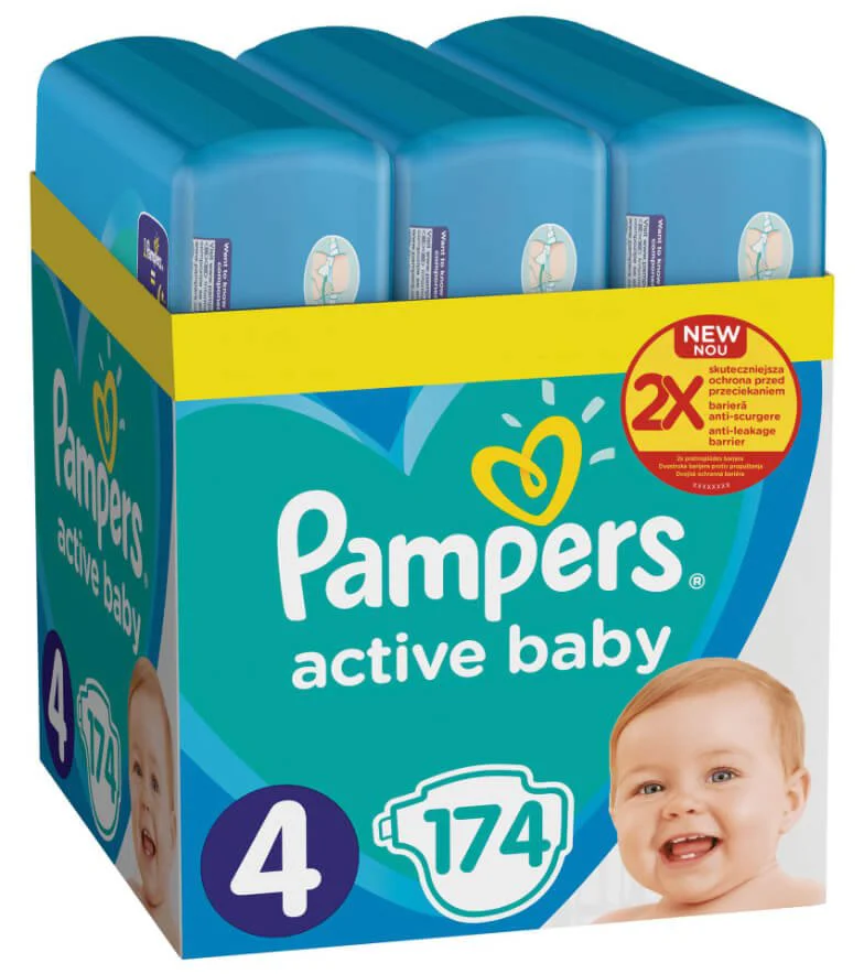 Подгузники Pampers Active Baby 4 Maxi XXL Box (8-14 кг), 174 шт. foto