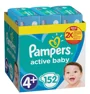 Scutece Pampers Active Baby 4+ Maxi XXL Box (9-16 kg), 152 buc. foto