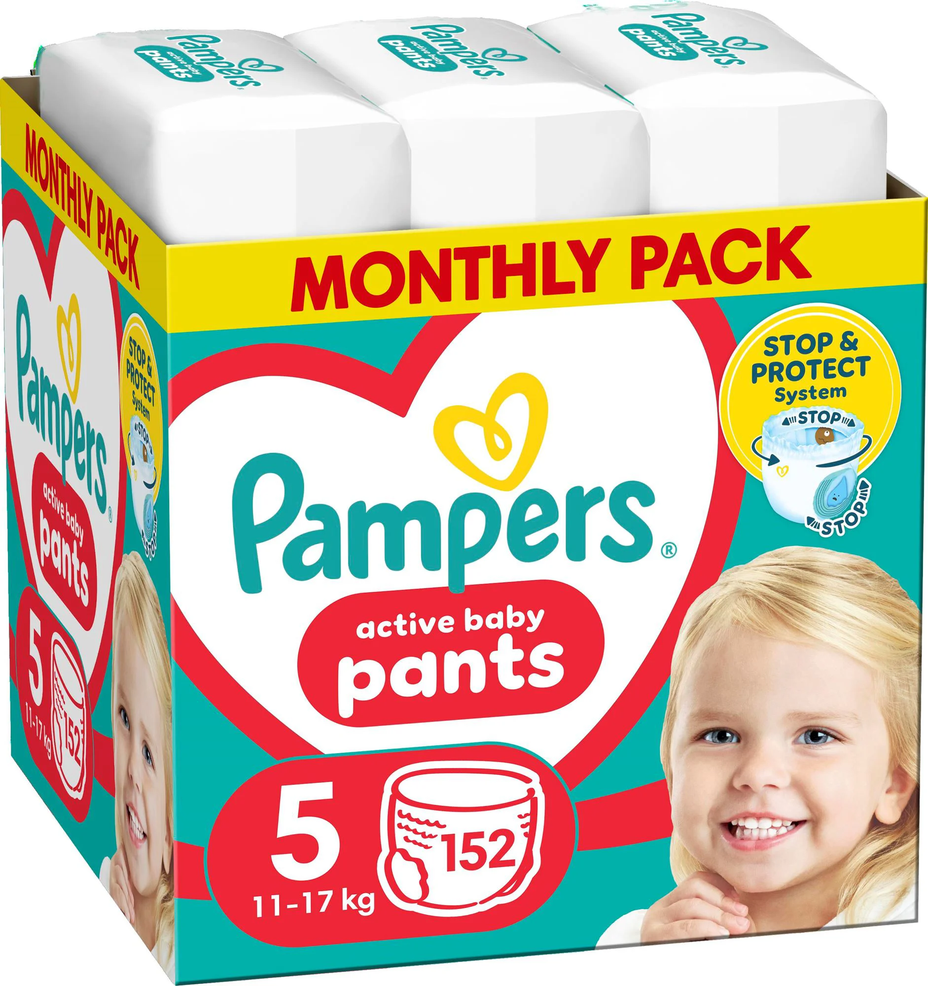 Chilotei Pampers Pants Unisex 5 XXL Box (12-17 kg), 152 buc. foto