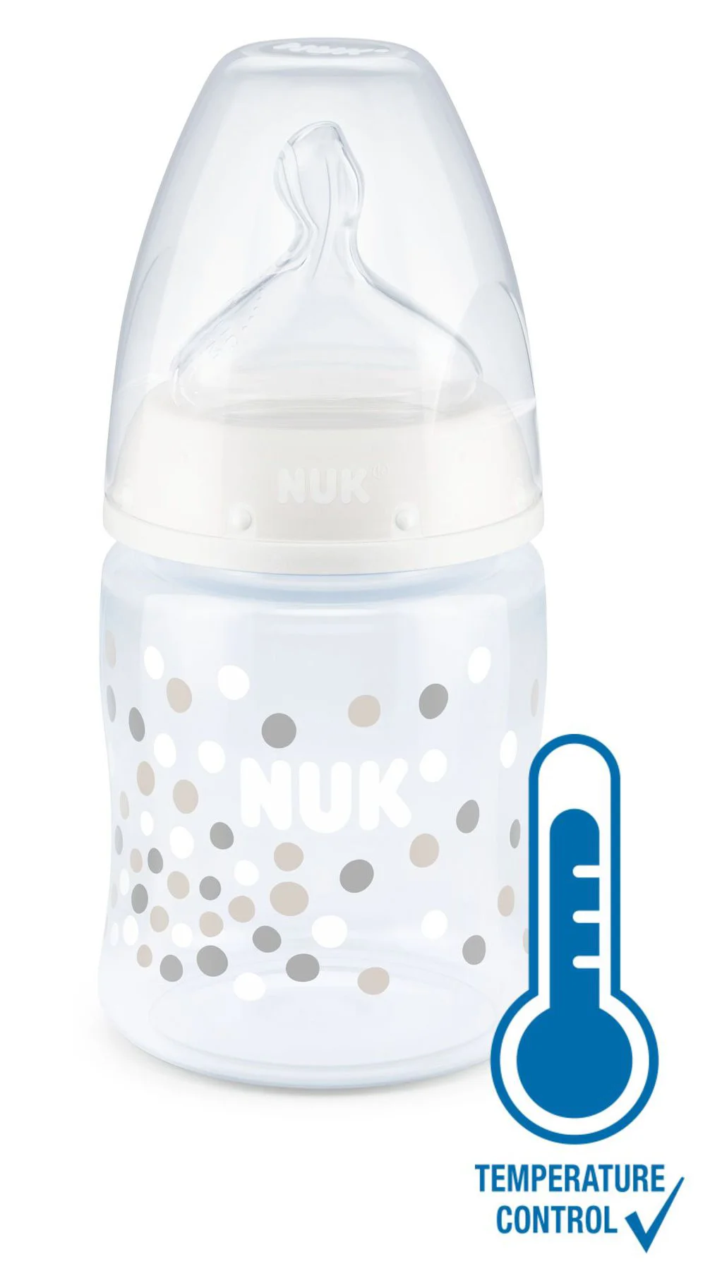 image for Бутылочка пластиковая NUK First Choice Temperature Control с силиконовой соской (0-6 мес.), 150 мл foto