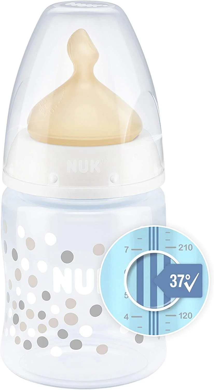 image for Бутылочка пластиковая NUK First Choice Temperature Control с латексной соской (0-6 мес.), 150 мл foto