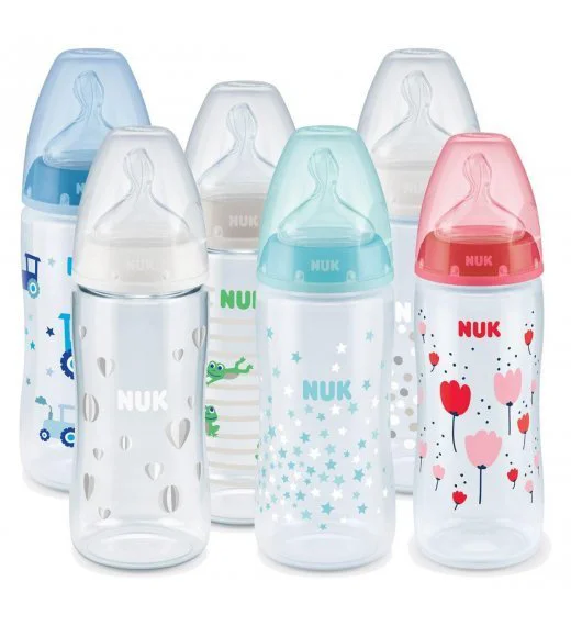 image for Бутылочка пластиковая NUK First Choice Temperature Control с силиконовой соской (0-6 мес.), 300 мл foto