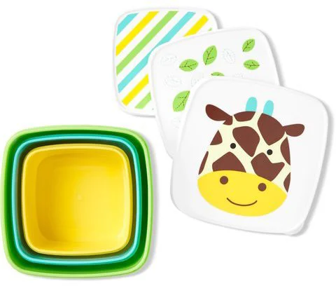 Set 3 cutii pentru pranz Skip Hop Zoo Girafa foto