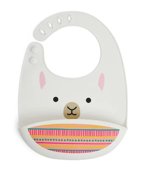 image for Силиконовый нагрудник Fold & Go Skip Hop Zoo Лама foto