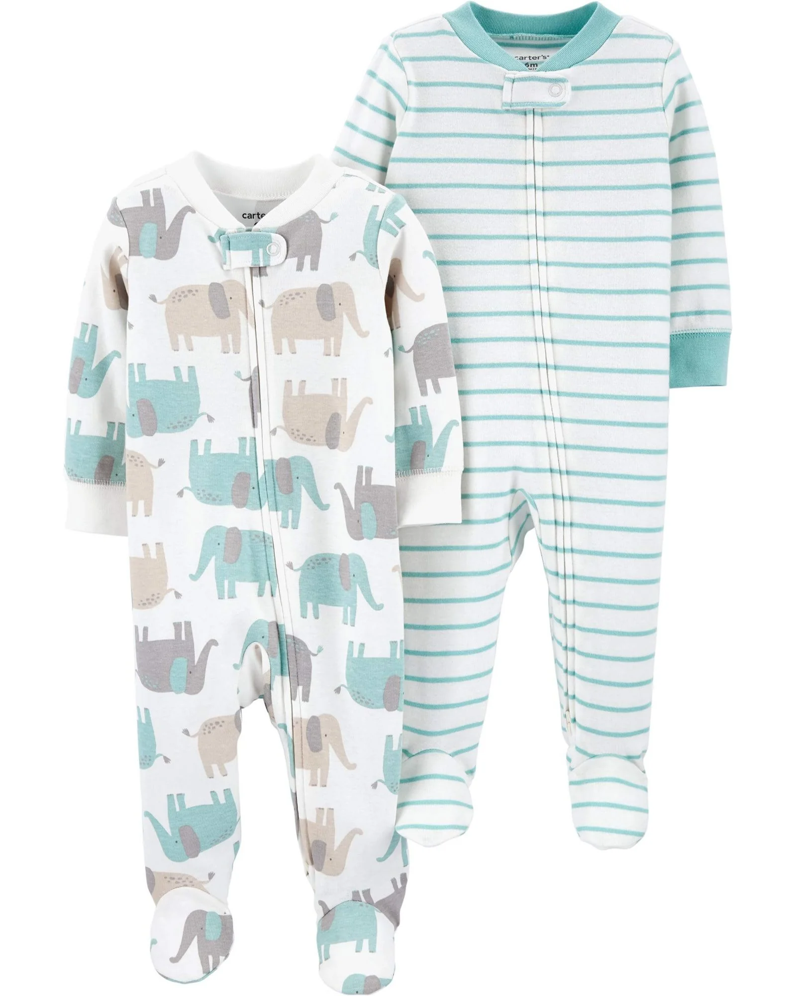 Carter's Set 2 piese Pijamale Elefanti foto