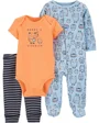 Carter's Set 3 piese Monstrulet - pijama, body si pantaloni foto
