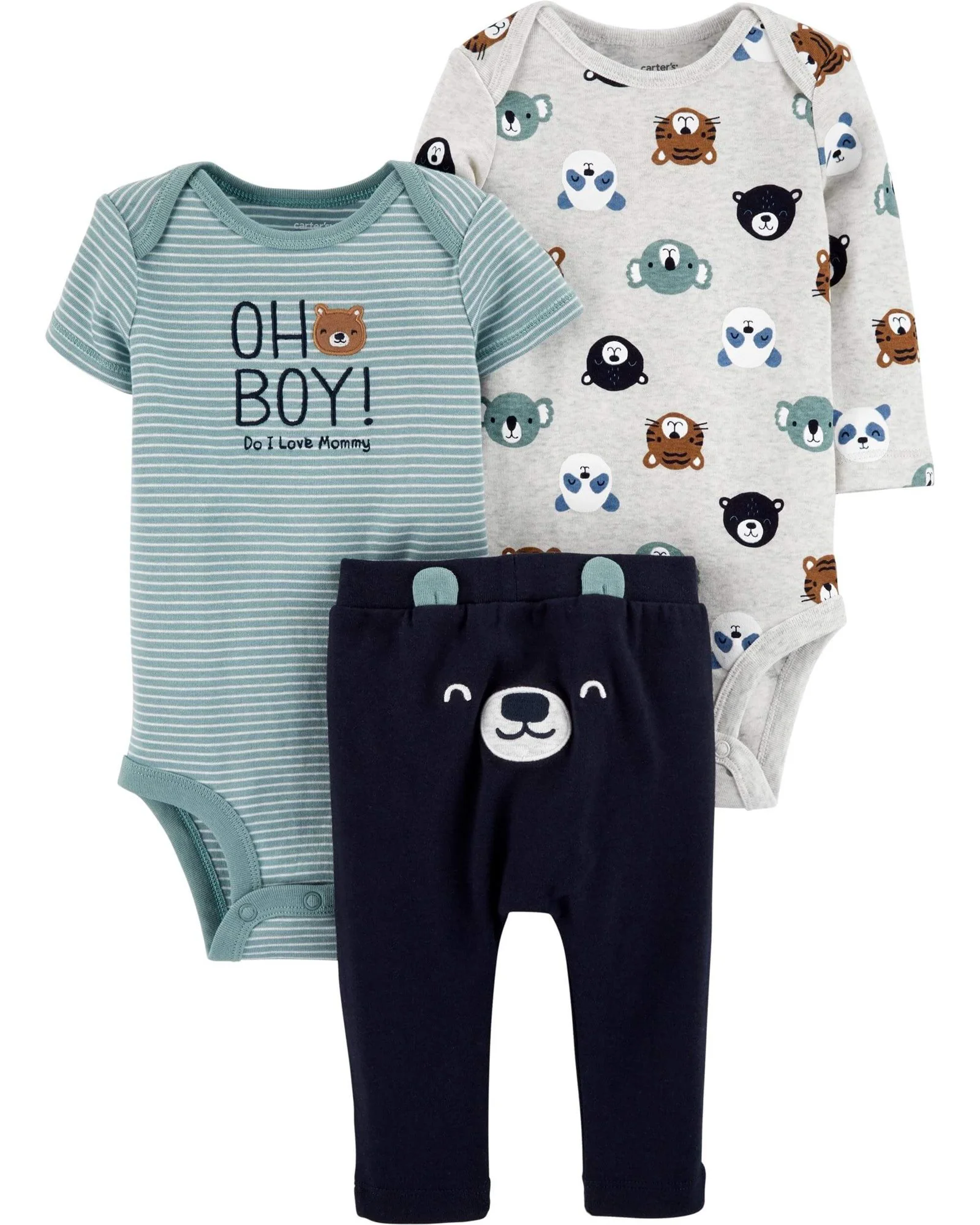 Carter's Set 3 piese Ursulet - 2 body-uri si pantaloni foto