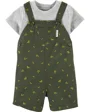 Carter's Set 2 piese Banana - tricou si salopeta scurta foto