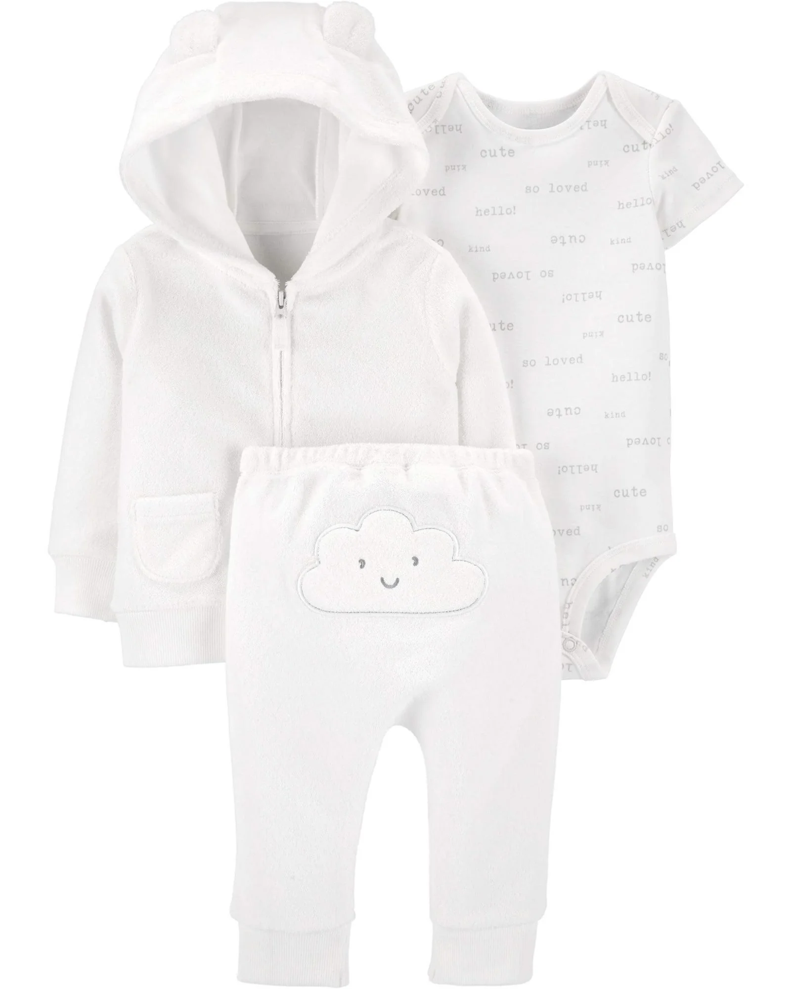 Carter's Set 3 piese Norisor - hanorac, pantaloni si body foto