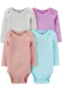 Carter's Set 4 piese Body bebe pastel foto