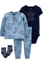 Carter's Set 4 piese bebelus Cangur - pantaloni, bluza, body si sosete foto