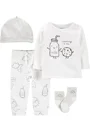 Carter's Set 4 piese bebelus Prajitura - pantaloni, bluza, caciulita si sosete foto