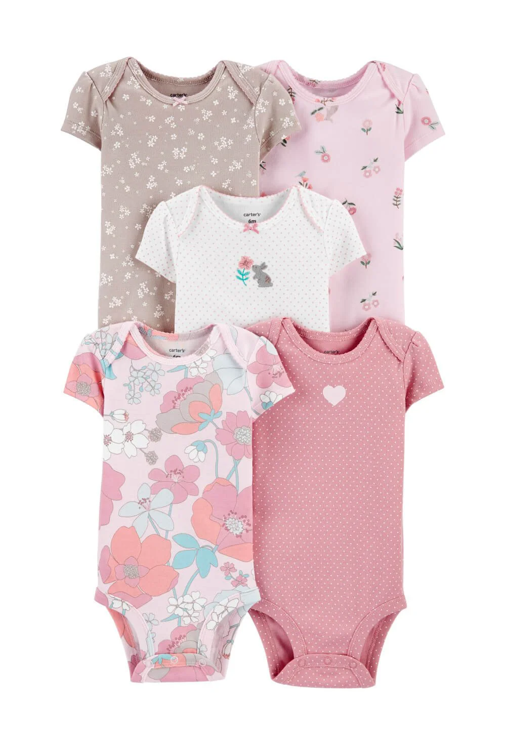 Carter's Set 5 piese bebe Body Flori foto