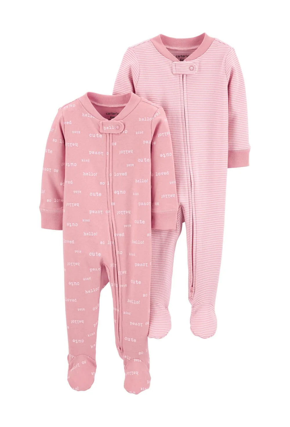 Carter's Set 2 piese Pijamale Text si dungi foto