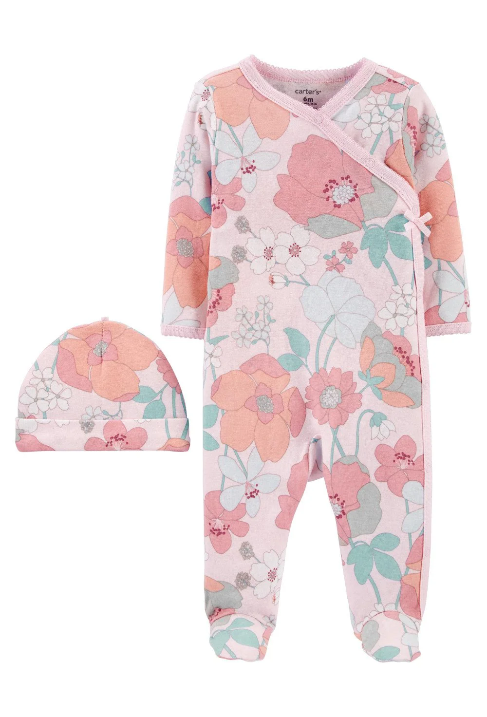 Carter's Set 2 piese Pijama si caciulita Flori foto