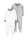 Carter's Set 2 piese Pijamale bebe text si dungi foto