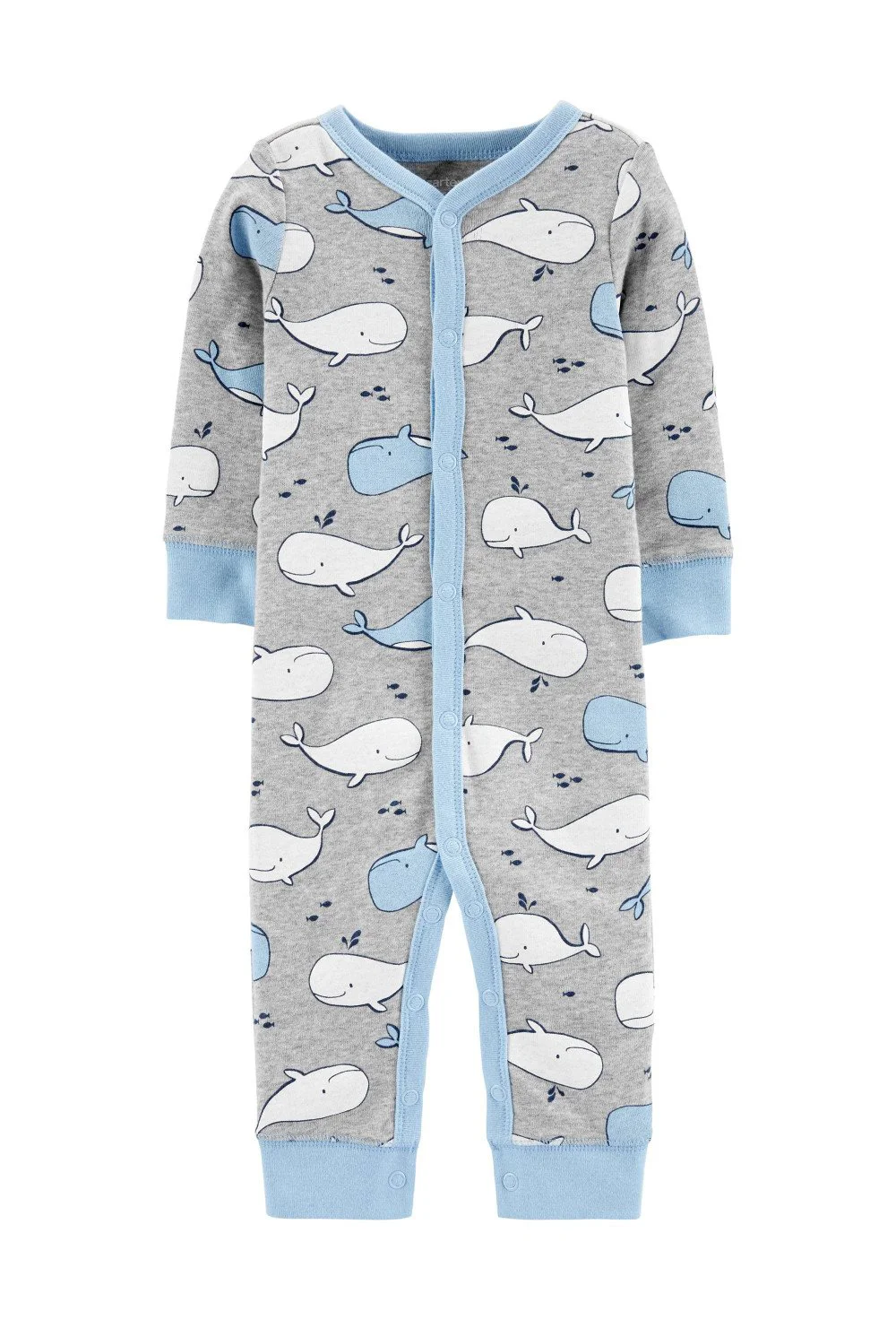 Carter's Pijama gri cu Balene foto