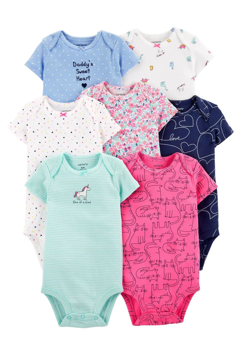 Carter's Set 7 piese body bebe Unicorn foto
