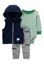 Carter's Set 3 piese Aligator - vesta, body si pantaloni foto