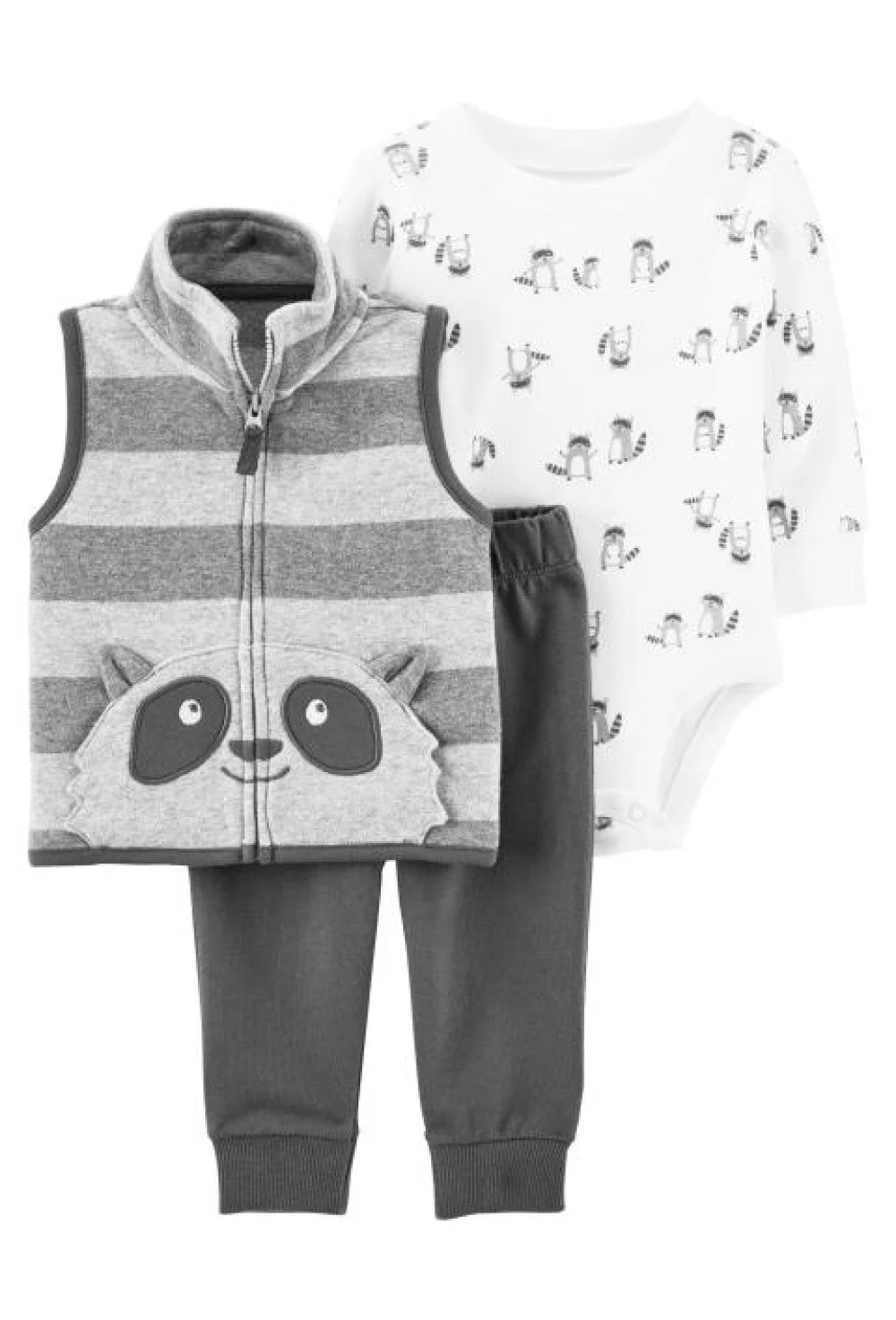 Carter's Set 3 piese Raton - pantaloni, body si vesta foto