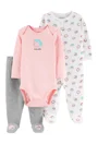 Carter's Set 3 piese Arici - pijama, body si pantaloni foto