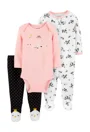 Carter's Set 3 piese Lebada - pijama, body si pantaloni foto