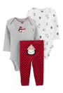 Carter's Set 3 piese Pinguin - 2 body-uri si pantaloni foto