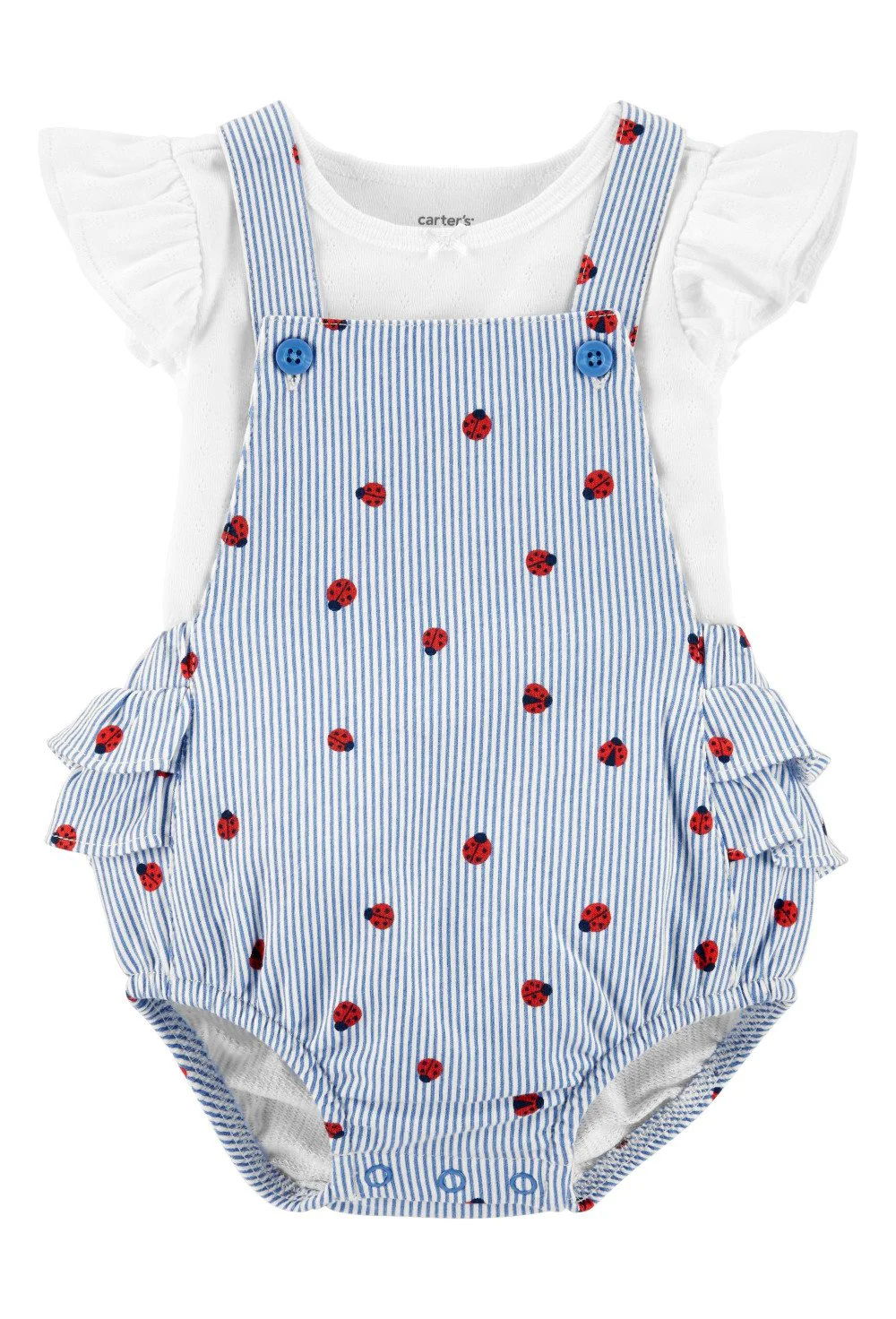 Carter's Set 2 piese Buburuza - tricou si salopeta foto