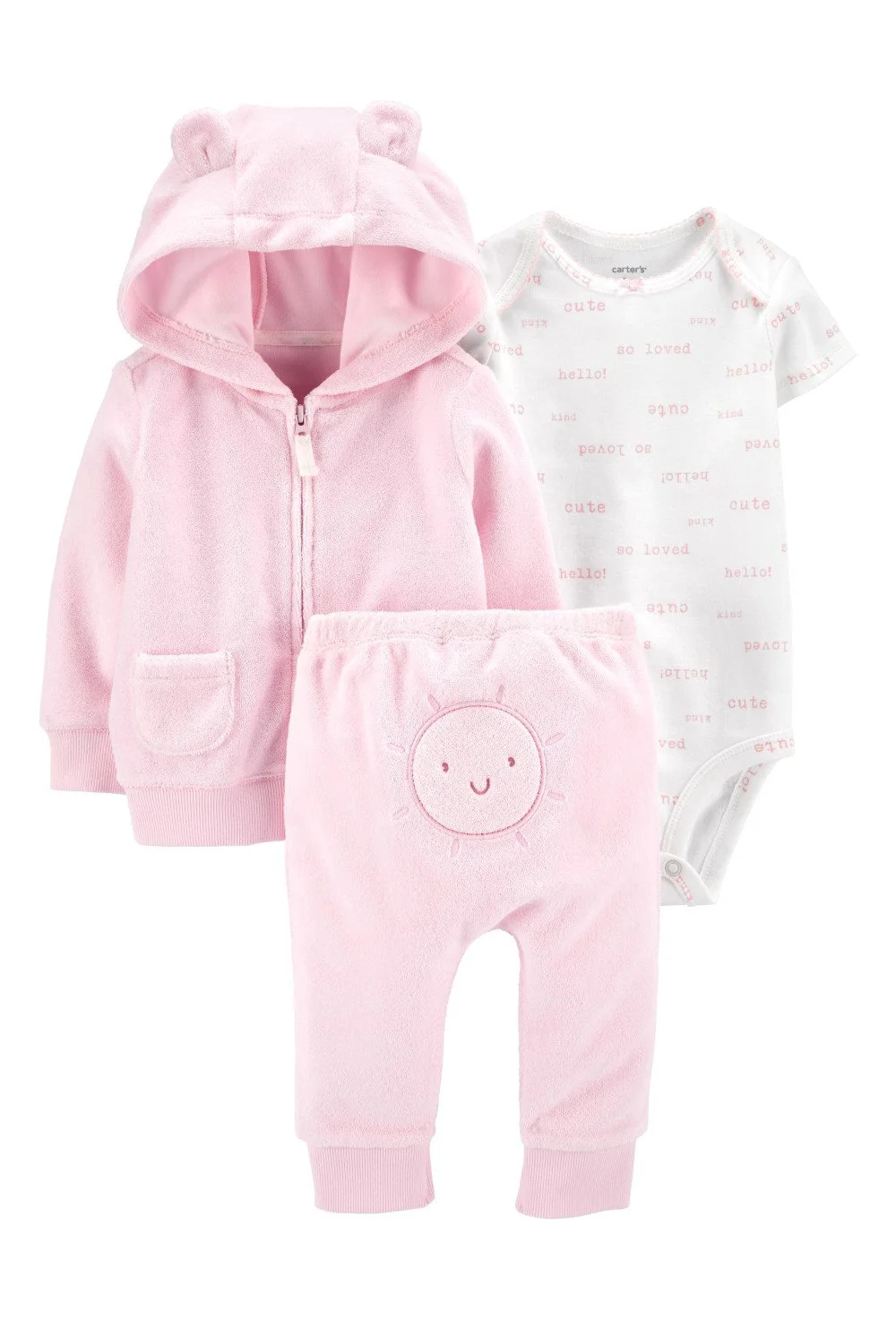 Carter's Set 3 piese Soare - hanorac, pantaloni si body foto