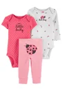 Carter's Set 3 piese Buburuza - 2 body-uri si pantaloni foto