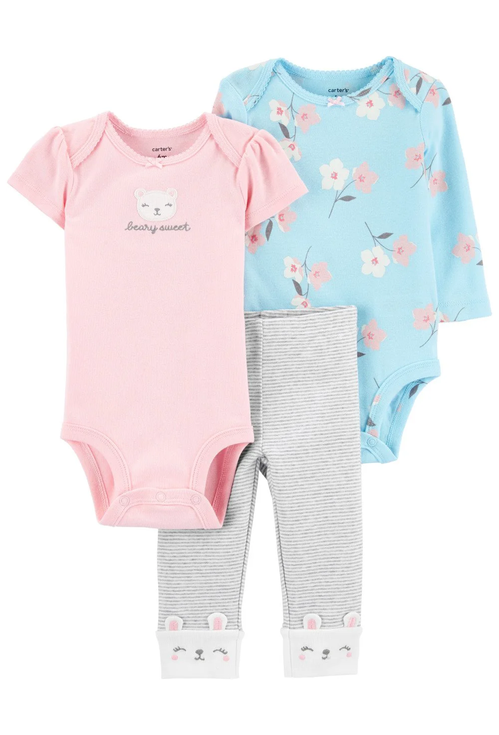 Carter's Set 3 piese bebe Ursulet - 2 body-uri si pantaloni foto