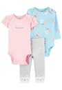 Carter's Set 3 piese bebe Ursulet - 2 body-uri si pantaloni foto