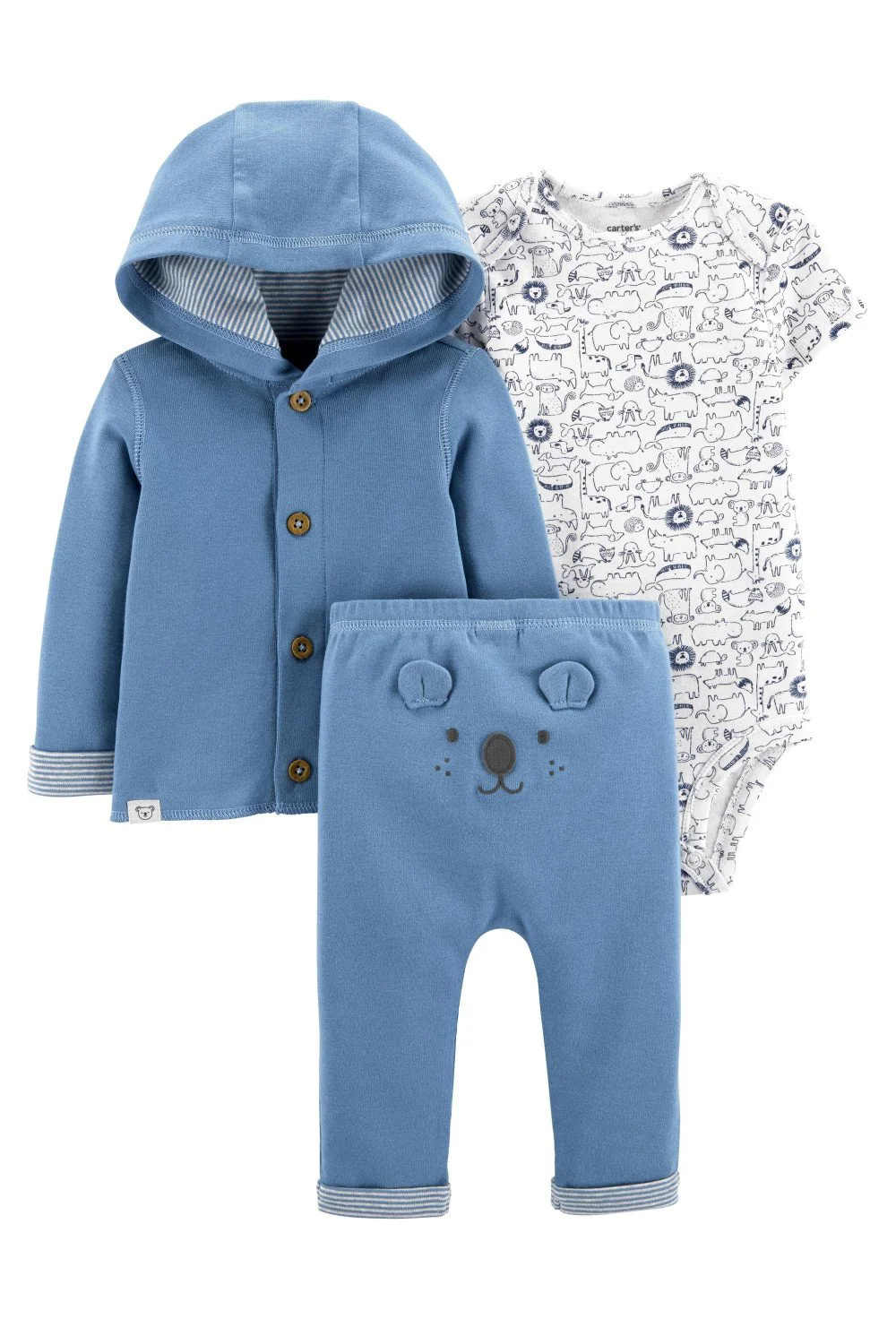 Carter's Set 3 piese bebe Koala - hanorac, body si pantaloni foto