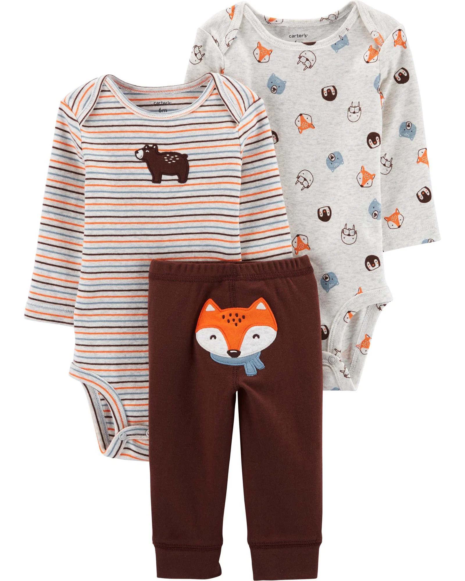 Carter's Set 3 piese Vulpe - 2 body si pantaloni foto