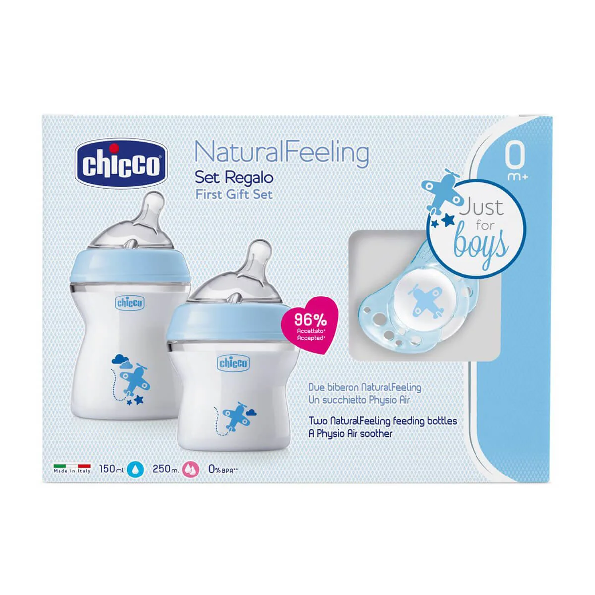 Set cadou pentru nou-nascuti Chicco Natural Feeling Boy (0+ luni) foto