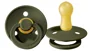 Suzeta rotunda BIBS Hunter Green din latex (0-6 luni) foto
