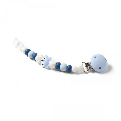 image for Lantisor din silicon pentru suzeta BabyOno Natural Nursing Blue foto