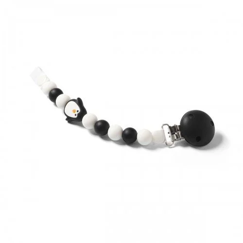 image for Lantisor din silicon pentru suzeta BabyOno Natural Nursing Black foto