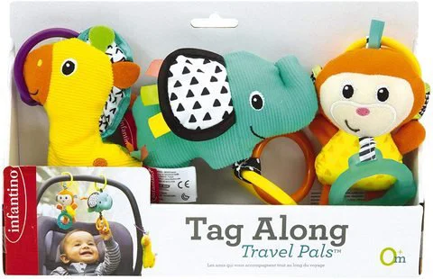 Set 3 jucarii cu inel de agatat Infantino "In calatorie" foto