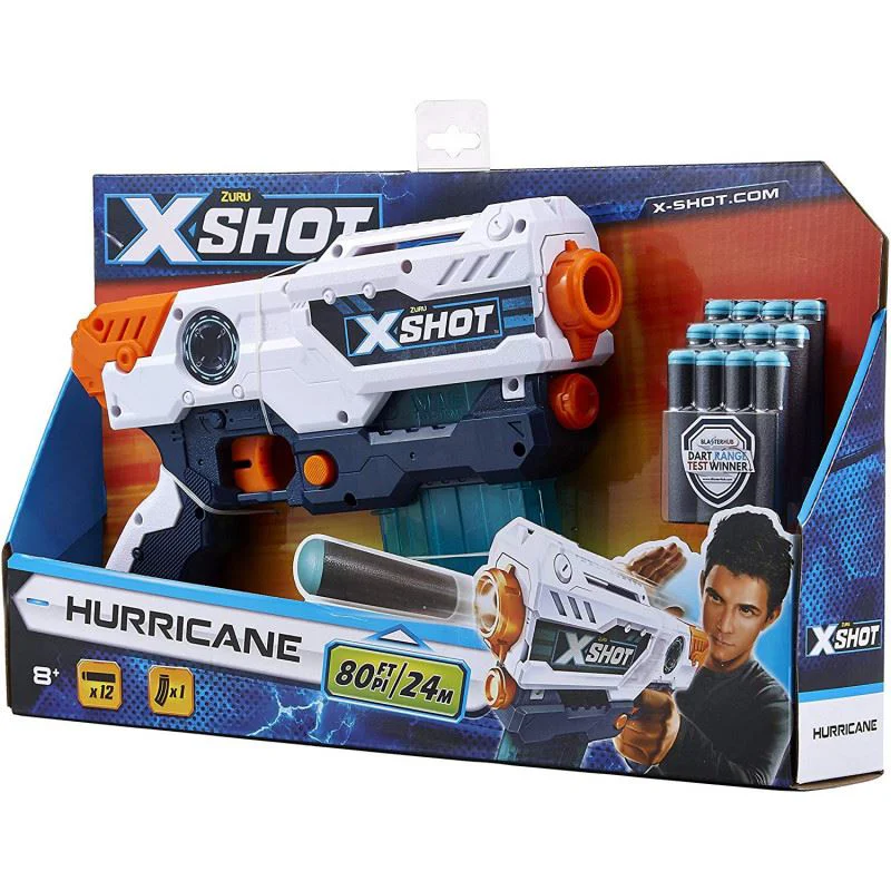 Бластер X-SHOT Small Hurricane, 12 патронов