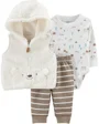 Carter's Set 3 piese Ursulet - body, vesta si pantaloni foto