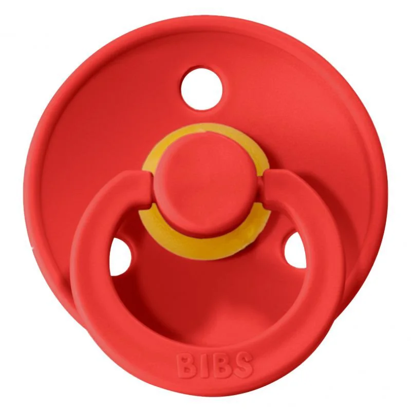 Suzeta rotunda BIBS Strawberry din latex (6-18 luni) foto