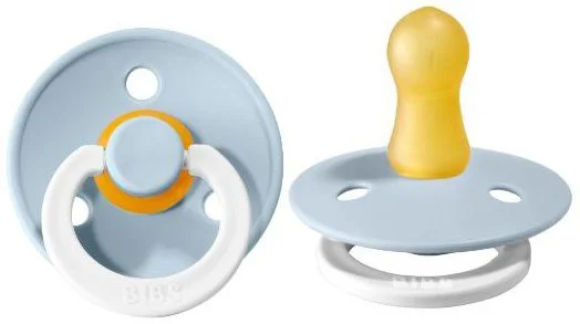 Suzeta rotunda BIBS Baby Blue Night din latex (0-6 luni) foto