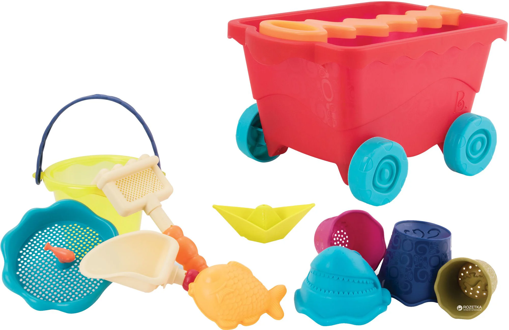Set de joaca pentru nisip si apa Battat Carucior mango