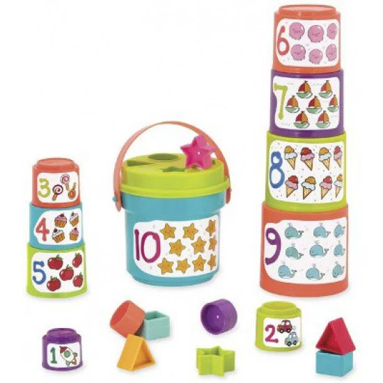 Set de Joaca Battat Sorter Piramida 2 in 1