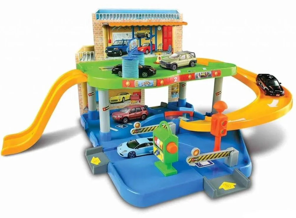 Set de joaca Bburago Parcare Ferrari 2 nivele, 1 masina (1:43) foto